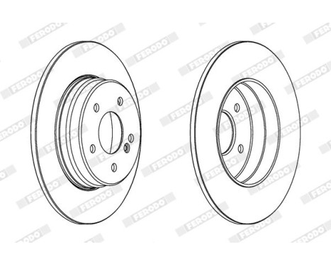 Brake Disc PREMIER Coat+ disc DDF963C Ferodo, Image 2