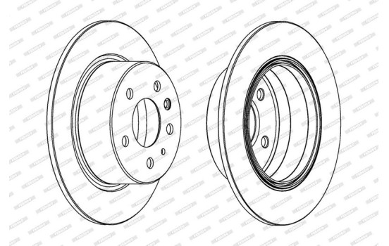 Brake Disc PREMIER DDF003 Ferodo, Image 2