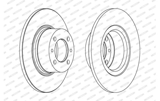 Brake Disc PREMIER DDF035 Ferodo, Image 2