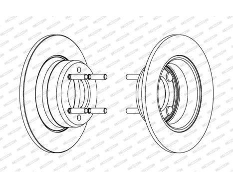 Brake Disc PREMIER DDF036 Ferodo, Image 2