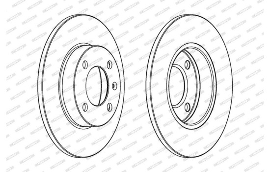 Brake Disc PREMIER DDF042 Ferodo