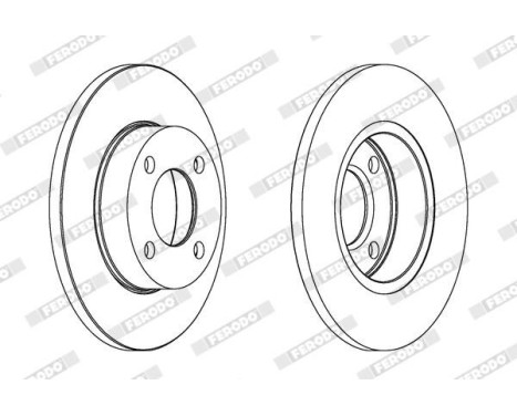 Brake Disc PREMIER DDF048 Ferodo, Image 2