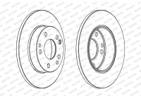 Brake Disc PREMIER DDF053 Ferodo