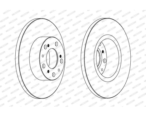 Brake Disc PREMIER DDF069 Ferodo, Image 2