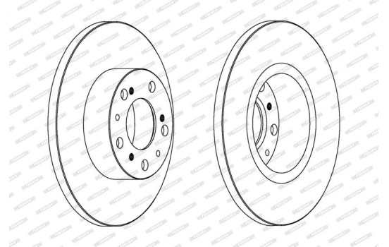 Brake Disc PREMIER DDF069 Ferodo, Image 2