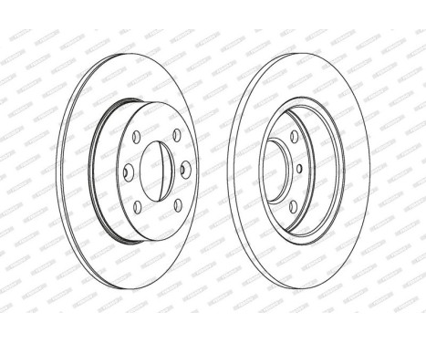 Brake Disc PREMIER DDF070 Ferodo, Image 2