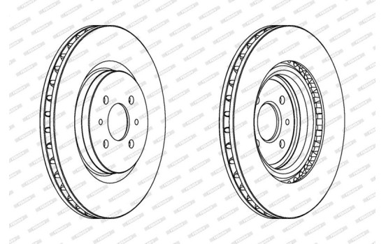 Brake Disc PREMIER DDF1002 Ferodo, Image 2
