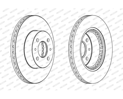 Brake Disc PREMIER DDF1006 Ferodo, Image 2