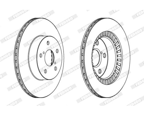 Brake Disc PREMIER DDF1009C Ferodo