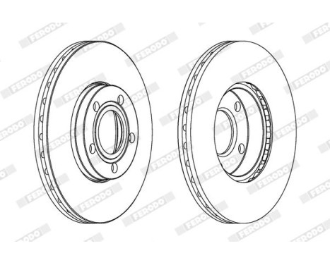 Brake Disc PREMIER DDF1014 Ferodo, Image 2