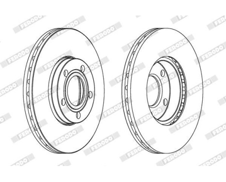Brake Disc PREMIER DDF1014 Ferodo, Image 2
