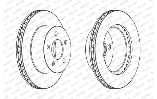 Brake Disc PREMIER DDF1027 Ferodo, Image 2