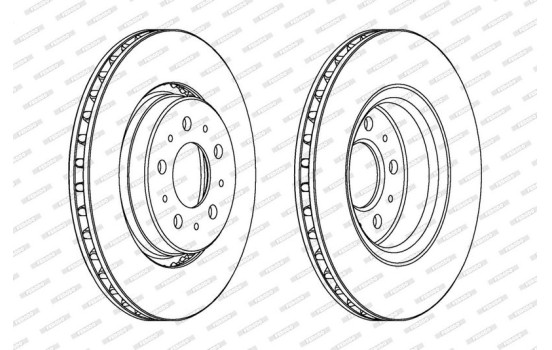 Brake Disc PREMIER DDF1031 Ferodo, Image 2