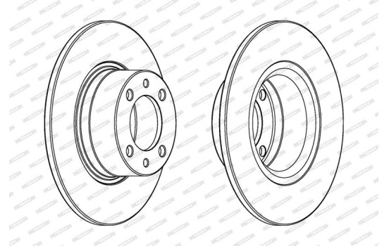 Brake Disc PREMIER DDF1035 Ferodo, Image 2