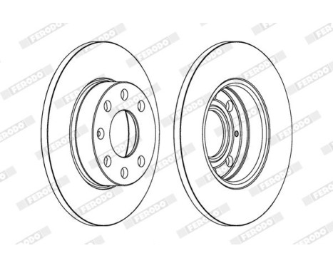 Brake Disc PREMIER DDF104 Ferodo, Image 2