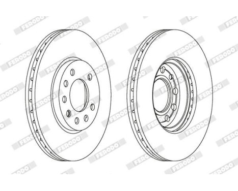 Brake Disc PREMIER DDF1042 Ferodo, Image 2