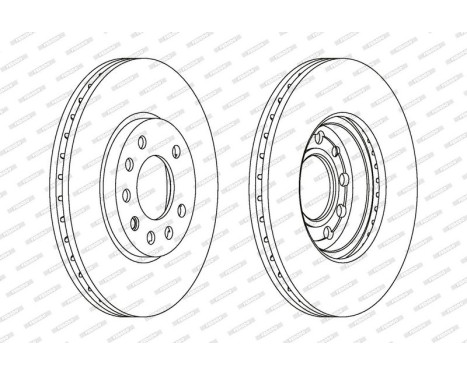 Brake Disc PREMIER DDF1042 Ferodo, Image 2