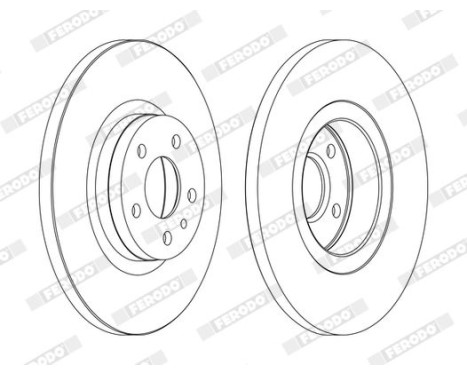 Brake Disc PREMIER DDF1057C Ferodo, Image 2