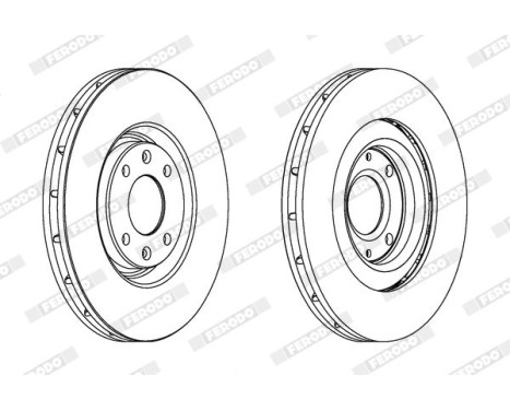 Brake Disc PREMIER DDF1065 Ferodo, Image 2