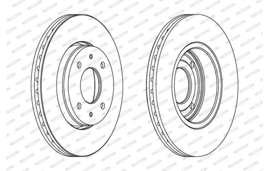 Brake Disc PREMIER DDF1068 Ferodo, Image 2