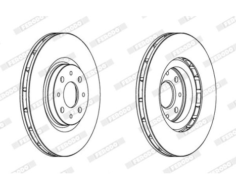 Brake Disc PREMIER DDF1122 Ferodo, Image 2