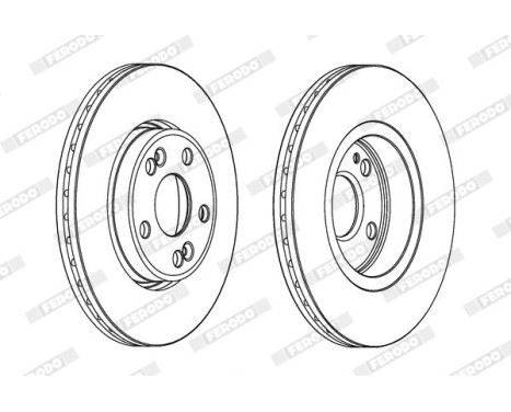 Brake Disc PREMIER DDF1123 Ferodo, Image 2