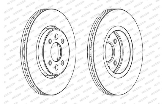 Brake Disc PREMIER DDF1124 Ferodo, Image 2