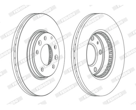 Brake Disc PREMIER DDF1210C Ferodo, Image 2