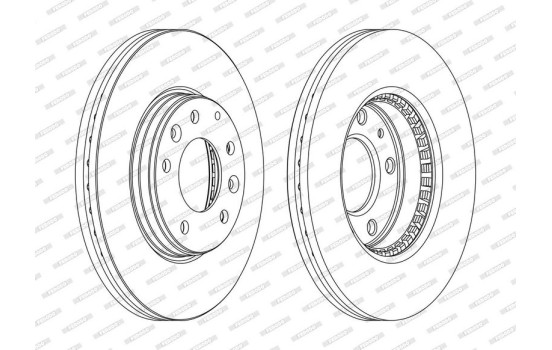 Brake Disc PREMIER DDF1210C Ferodo, Image 2