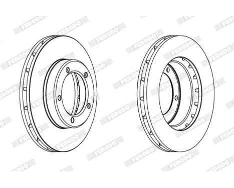 Brake Disc PREMIER DDF1211C-1 Ferodo, Image 2