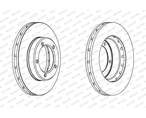 Brake Disc PREMIER DDF1211C-1 Ferodo, Image 2
