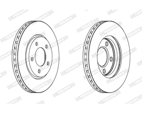 Brake Disc PREMIER DDF1214 Ferodo, Image 2