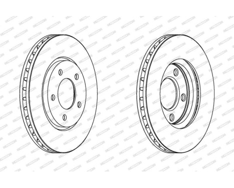 Brake Disc PREMIER DDF1214 Ferodo, Image 2
