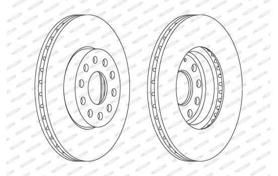 Brake Disc PREMIER DDF1218 Ferodo, Image 2