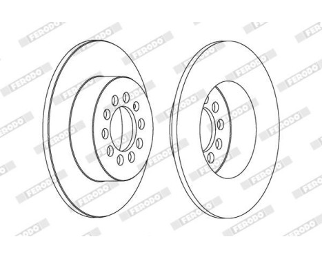 Brake Disc PREMIER DDF1224 Ferodo, Image 2