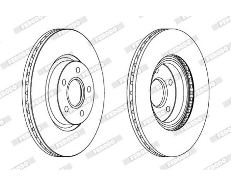 Brake Disc PREMIER DDF1225 Ferodo, Image 2