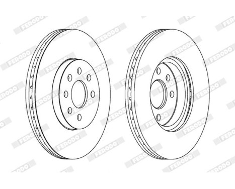 Brake Disc PREMIER DDF1236 Ferodo, Image 2