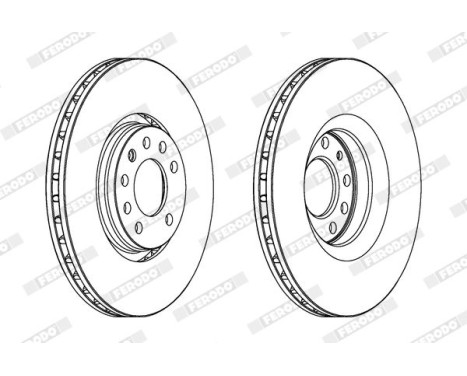 Brake Disc PREMIER DDF1237C-1 Ferodo, Image 2