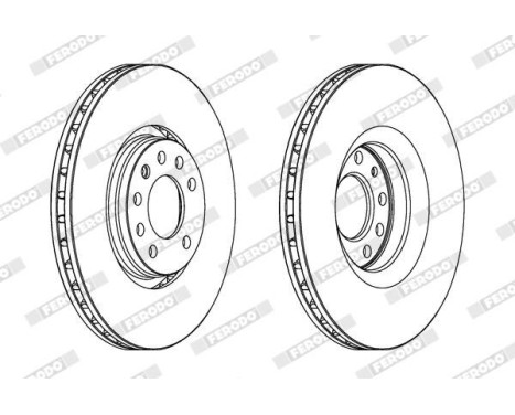 Brake Disc PREMIER DDF1237C-1 Ferodo, Image 2