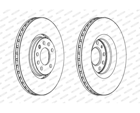 Brake Disc PREMIER DDF1237C-1 Ferodo, Image 2