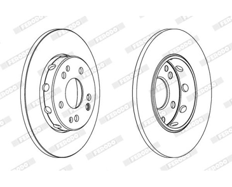 Brake Disc PREMIER DDF124 Ferodo, Image 2