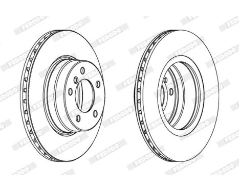 Brake Disc PREMIER DDF1241C Ferodo, Image 2