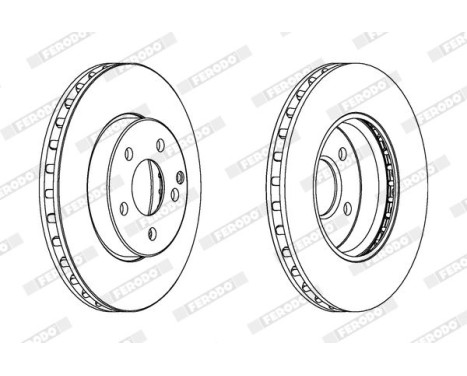 Brake Disc PREMIER DDF1252C Ferodo, Image 2