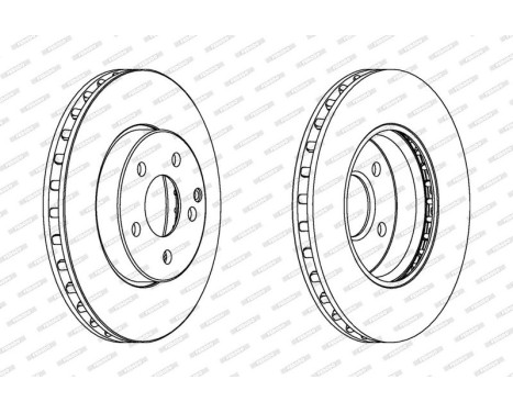 Brake Disc PREMIER DDF1252C Ferodo, Image 2
