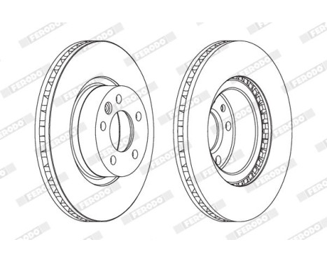 Brake Disc PREMIER DDF1254C-1 Ferodo, Image 2