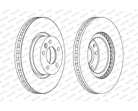 Brake Disc PREMIER DDF1254C-1 Ferodo, Image 2