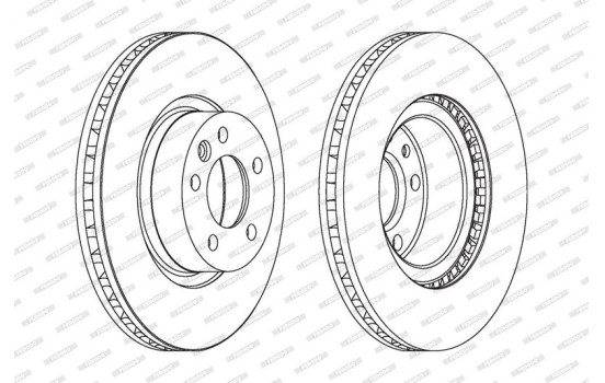 Brake Disc PREMIER DDF1254C-1 Ferodo, Image 2