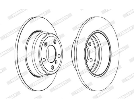 Brake Disc PREMIER DDF1255C-1 Ferodo, Image 2