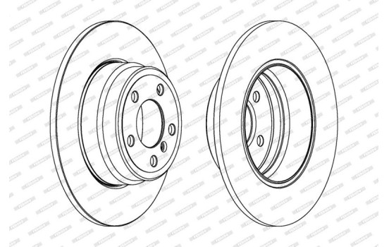 Brake Disc PREMIER DDF1255C-1 Ferodo, Image 2