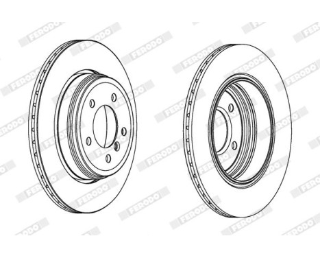 Brake Disc PREMIER DDF1260C Ferodo, Image 2